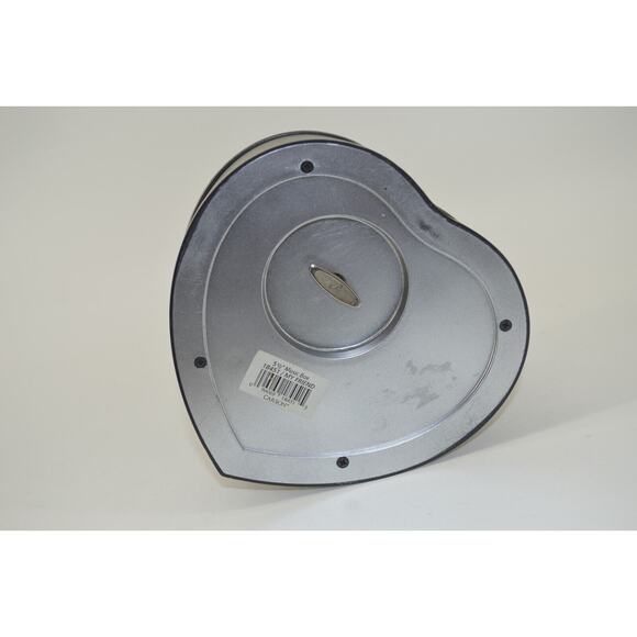 Carson Heart shaped jewelry box Silver Color Picture Frame Music Box My Friend - Picture 11 of 12